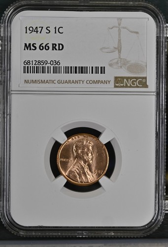 1947 S NGC MS66RD Lincoln Cent