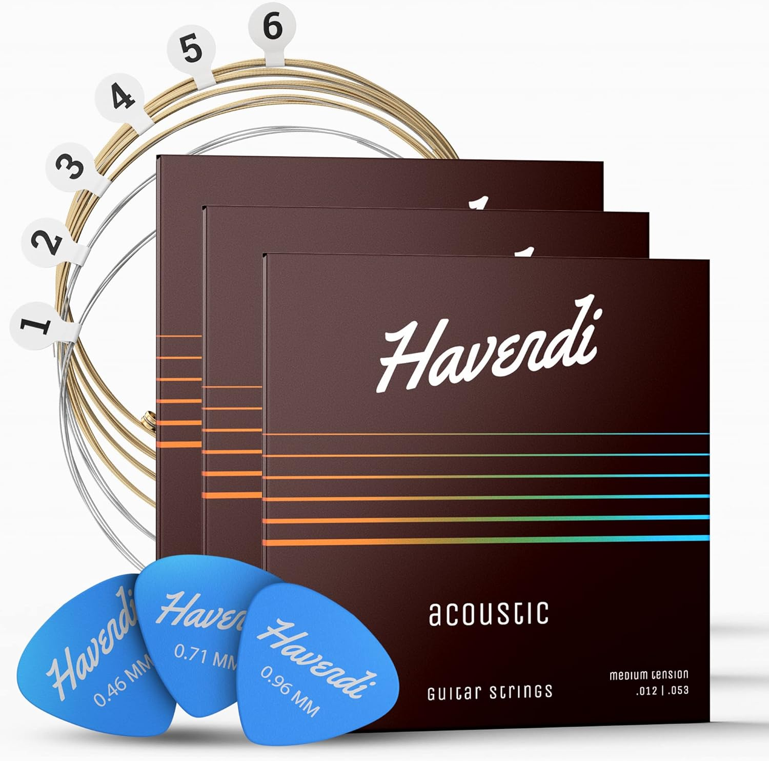 HAVENDI® Guitar Strings Acoustic Guitar - Brilliant Sound Quality Steel Strings