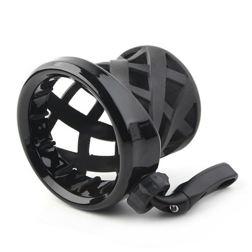 Motorcycle Black Handlebar Cup Holder Drink W/ Mesh Basket Mount For Harley CT - Picture 3 of 5