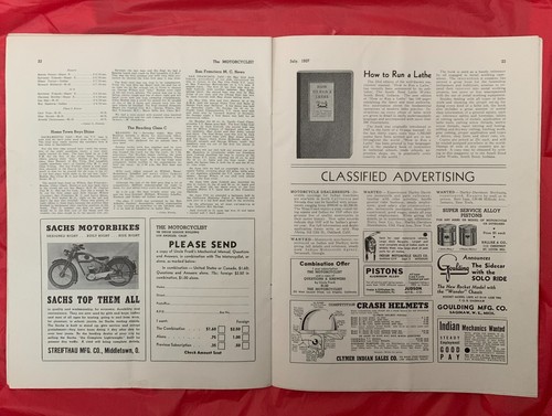 1937 The Motorcyclist July - Original Motorcycle Magazine - HARLEY / INDIAN - Picture 5 of 6