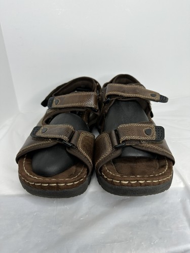 Earth Spirit Leather Sandals Women Size 10 Brown Chunky Adjustable Cushioned - Picture 5 of 10