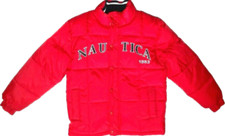 Nautica Boy Coat Jacket Size L 14 16 Red Quilted Puffer Water Wind Resistant New