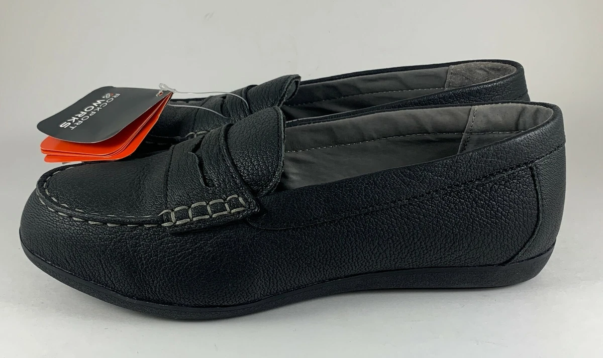 Rockport Work Top Shore RK600 Women s 10.5 Wide Steel Toe Work Shoe Black