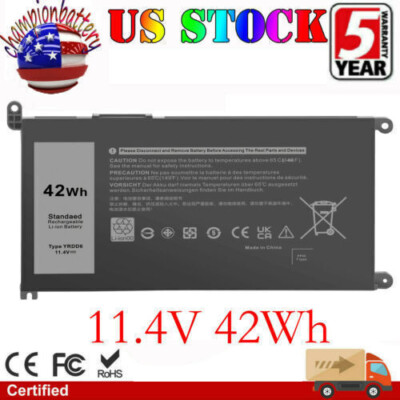 Batteria ASUNCELL YRDD6 Per Dell Inspiron 15/14 E Latitude – 11.4V 42Wh, Compatibile Con Più Modelli