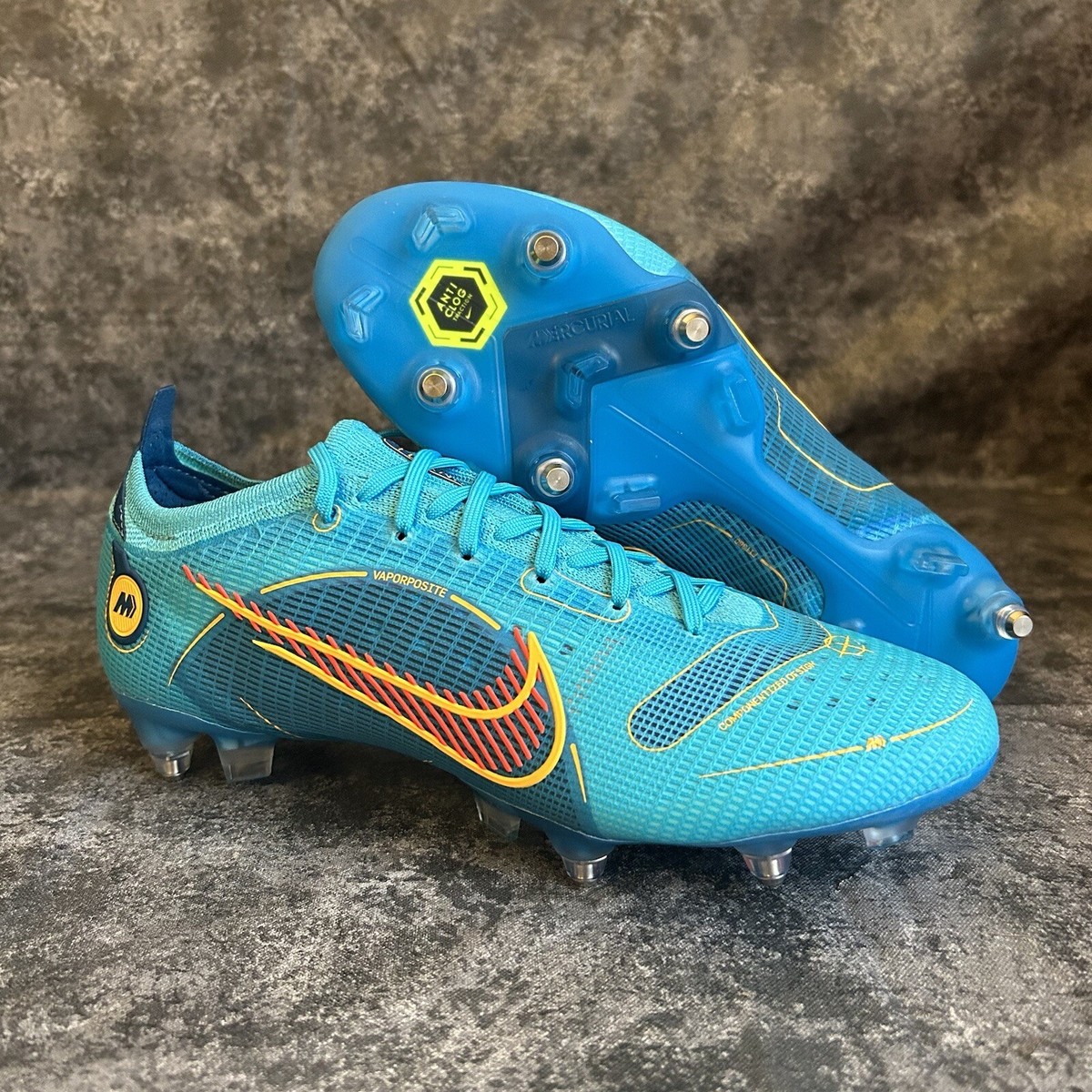 Nike Mercurial Vapor 14 SG-Pro Elite Cleats Chlorine Blue Nike Mercurial Vapor 14 SG-Pro Elite Cleats Chlorine Blue