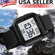 Sport Big Dial Watch For Men's Electronic Waterproof Luminous Digital Watchwrist