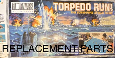 Board Game Parts: Floor Wars TORPEDO RUN, Milton Bradley 1986 replacement pieces
