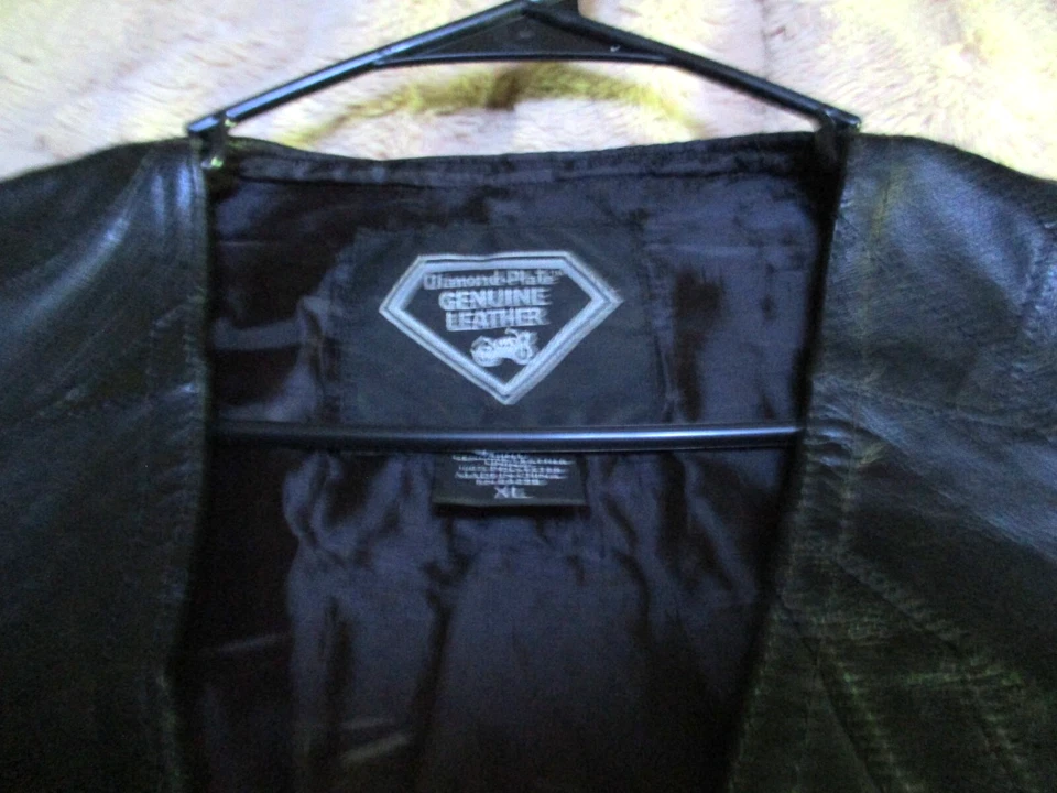 Chaleco de cuero para motocicleta Proud To Be America talla XL Foto 3 de 4