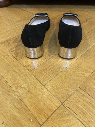 NUEVOS SIN ETIQUETAS ZAPATOS DE MUJER PRADA TALLA 39 HECHOS EN ITALIA NEGROS - Imagen 7 de 13