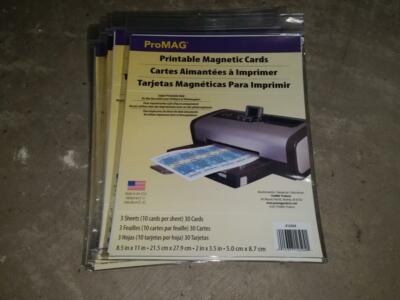 12pkgs PROMAG INKJET PRINTABLE MAGNETIC CARDS 3 sheets/pkg 8.5 x 11 #12504 | eBay