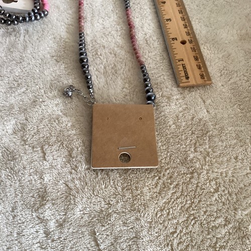 Modeschmuck Halskette und passende Ohrringe Perlen Neu - Bild 2 von 7