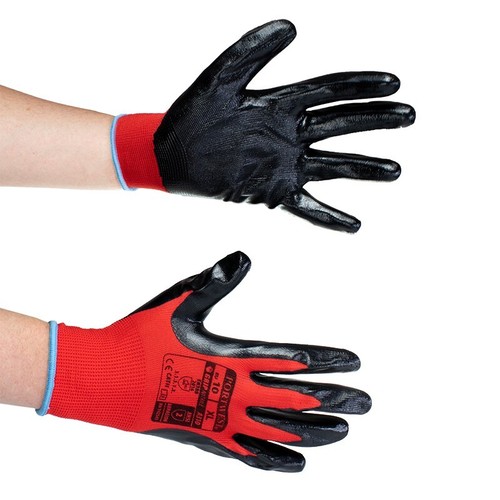 Portwest Safety Workwear Flexo Grip Nitrile Construction Work Plam Coated Gloves - Picture 5 of 13