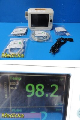 Philips VS3 Sure Signs 863073 Spot Vitals Monitor W/ Leads & Client Bridge~34153