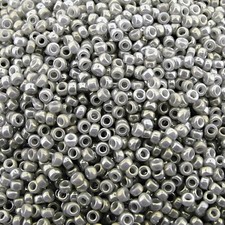 Miyuki Round Seed Beads Size 15/0 Ceylon Gray 8.2GM Tube 15-1866