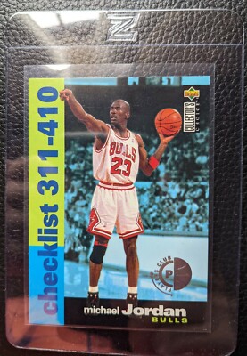 1995 CHOICE CHECKLIST #410 PLAYERS CLUB Michael Jordan CHICAGO BULLS HOF