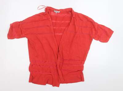 Muskatnuss Damen rot V-Ausschnitt Viskose Mischung Cardigan Größe 14