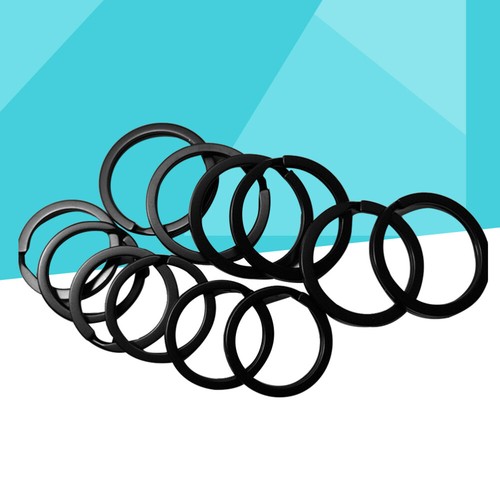 40 Pcs Key Attachment Ring Plated Key Ring Key Chain Ring Flat Key Ring