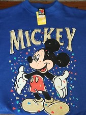 NWT vtg 90s MICKEY UNLIMITED Crewneck Sweatshirt DISNEY Large New TAGS USA Made