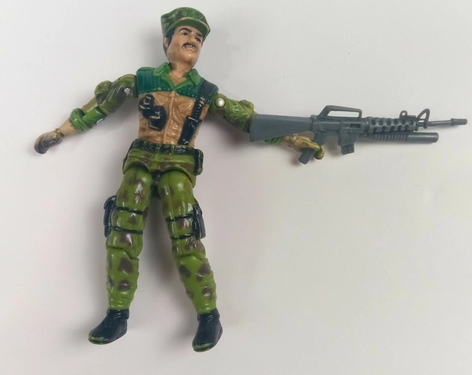 💥1986 Leatherneck Vintage G.I. Joe Marine, Hasbro, Original Figure + Gun 💥 - Image 3 of 4