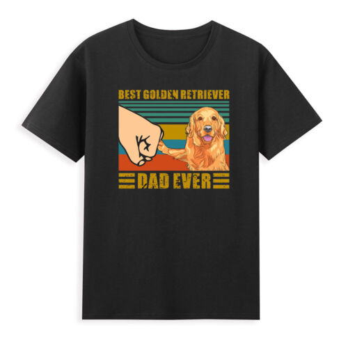 Best Golden Retriever Dad Ever Funny Golden Retriever Father's Day Men's T-Shirt - Picture 1 of 4