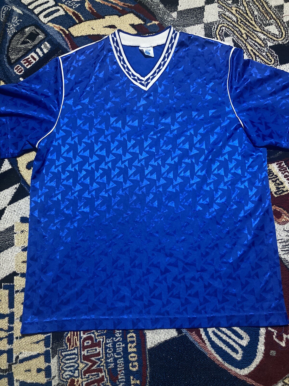 Vintage High Five Sportswear Soccer Jersey Made in USA size Large Blank Stripes