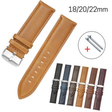Crazy Horse Leather Watch Band Quick Release Strap 18 20 22mm Universal Bracelet