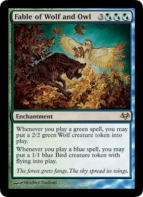 [1x] Fable of Wolf and Owl Slight Play, English Eventide MTG Magic