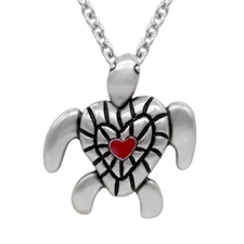 Controse Heart Shell Turtle Necklace