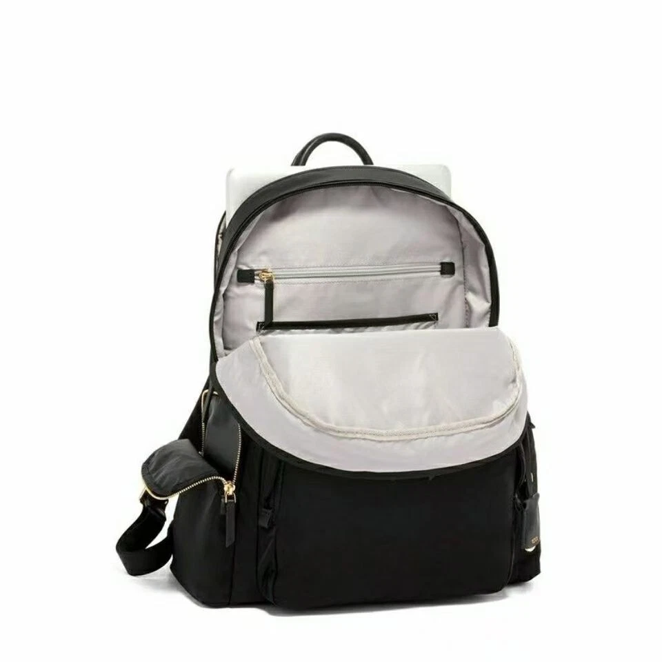 TUMI Voyageur Mochila Carson Damas Negro Nylon y Cuero Bolso Informal 0196300D Foto 3 de 4