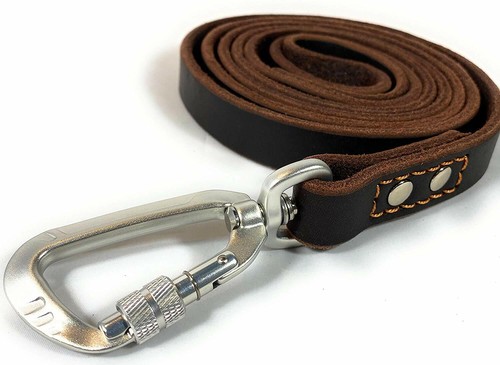 Leder Hundeleine mit Verschlusskarabiner | 6 Fuß Echtleder | *NEU* E Gear - Bild 2 von 10