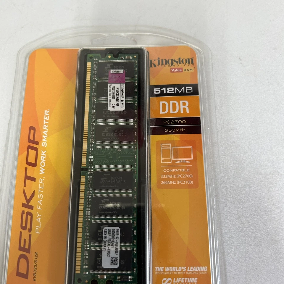 KINGSTON RAM KVR333/512R 512MB PC2700 333MHZ 184-PIN DDR - Image 3 of 4