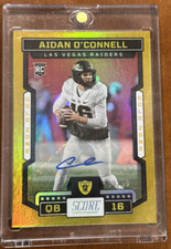 2023 Aidan O'Connell Score GOLD ZONE RC AUTO SP /50 RAIDERS!!!!