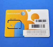AT&T ATT Triple Cut 3 in 1 Card 4G LTE Sim Card New Unactivate Ready To Activate