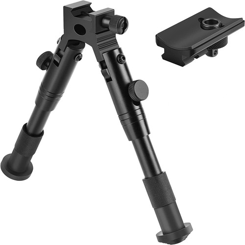 6 inch Hunting Rifle Picatinny Bipod with Ring Mount/Swivel Adapter/Barrel Mount - Picture 27 of 52