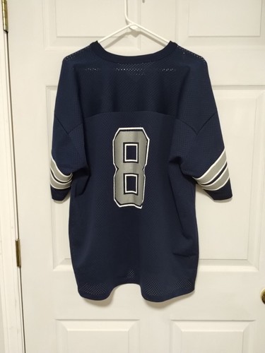 VTG Troy Aikman Dallas Cowboys NFL Navy Blue Logo 7 Jersey Mens Sz XL USA Made - Picture 8 of 11
