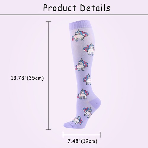 5 Pairs Compression Socks Graduated Support Calf Stockings Womens 20-30 mmHg S/M - Picture 33 of 39