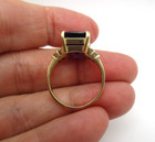 14K Yellow Gold Amethyst & Diamond Ring Size 7.75 [R250] — photo 5