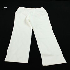 Belle by Kim Gravel Womens Regular Ponte Hollywood Waist Pants AC2 Cream Size 16