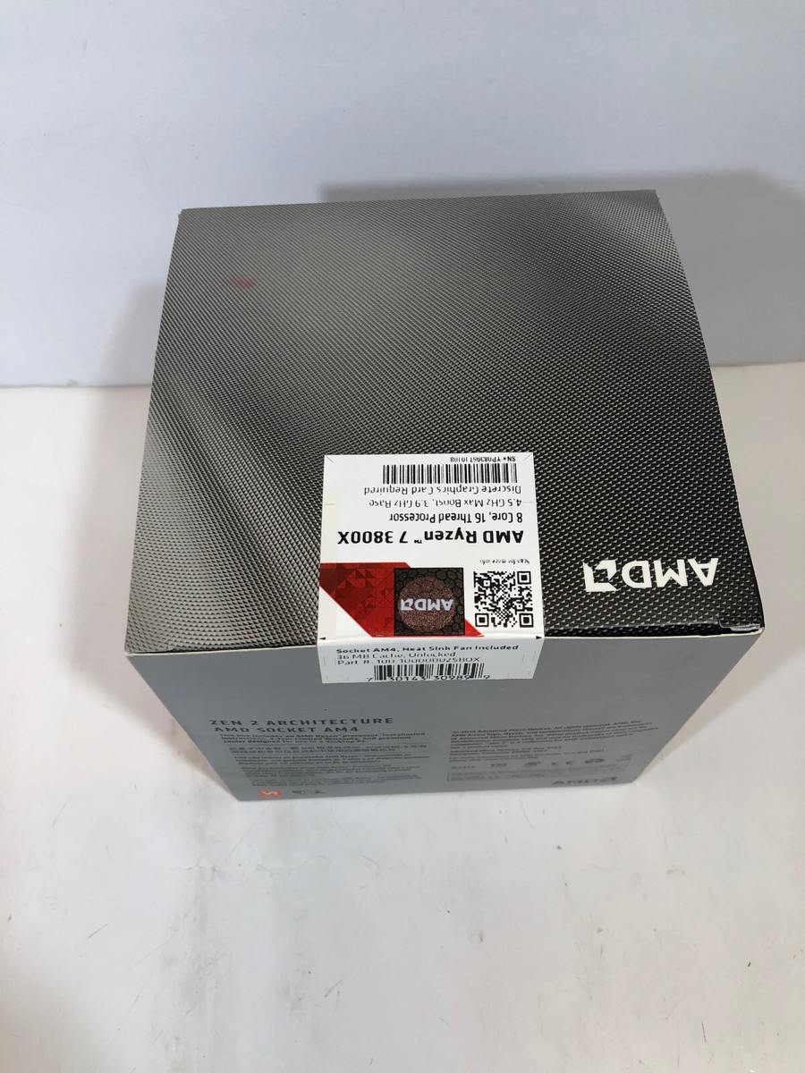 AMD Ryzen 7 3800X Processor (3.9GHz, 8 Cores, Socket AM4 AMD Ryzen 7 3800X Processor (3.9GHz, 8 Cores, Socket AM4