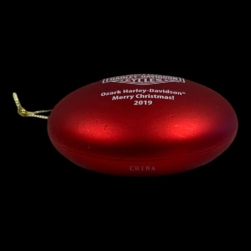 Ozark Harley-Davidson Merry Christmas! 2019 3" Diameter Red Ornament - Picture 4 of 5