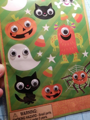 Juego de 3 pegatinas de Halloween para álbumes de recortes: reflectantes, ojos googly y brillantes -NUEVAS - Imagen 11 de 11