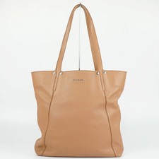 BVLGARI Octo Tote Bag Brown Leather Shoulder Bag Used