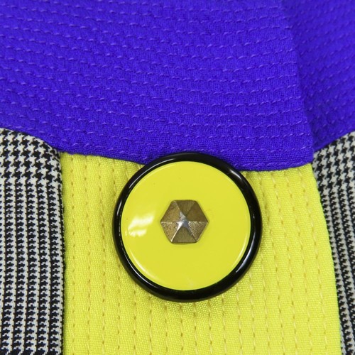 USED Gianni Versace Short sleeve shirt silk/wool gray multicolor tops - 第 3/15 張圖片