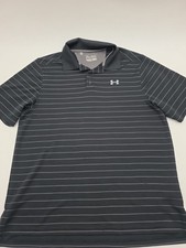 Under Armour Polo Shirt Men M Black Loose . 43172