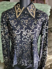 WESTERN PLEASURE SHOW SHIRT JACKET HORSEMANSHIP SHOWMANSHIP HORSE HOBBY M