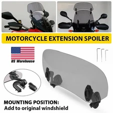 Motorcycle Scooter Windshield Universal Adjustable Extension Clip Wind Deflector