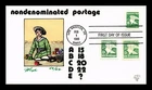 US COVER DOMESTIC MAIL D RATE FIRST DAY ISSUE COMBO PUGH HAND PAINTED