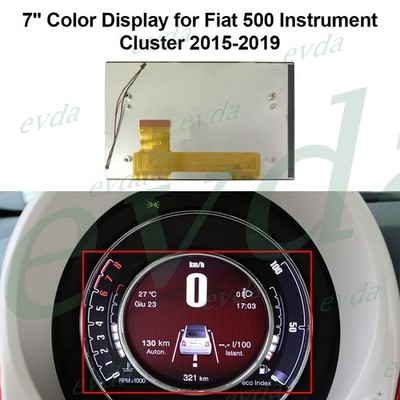 7'' Color Display For Abarth 500 595 695 Fiat 500 Instrument Cluster