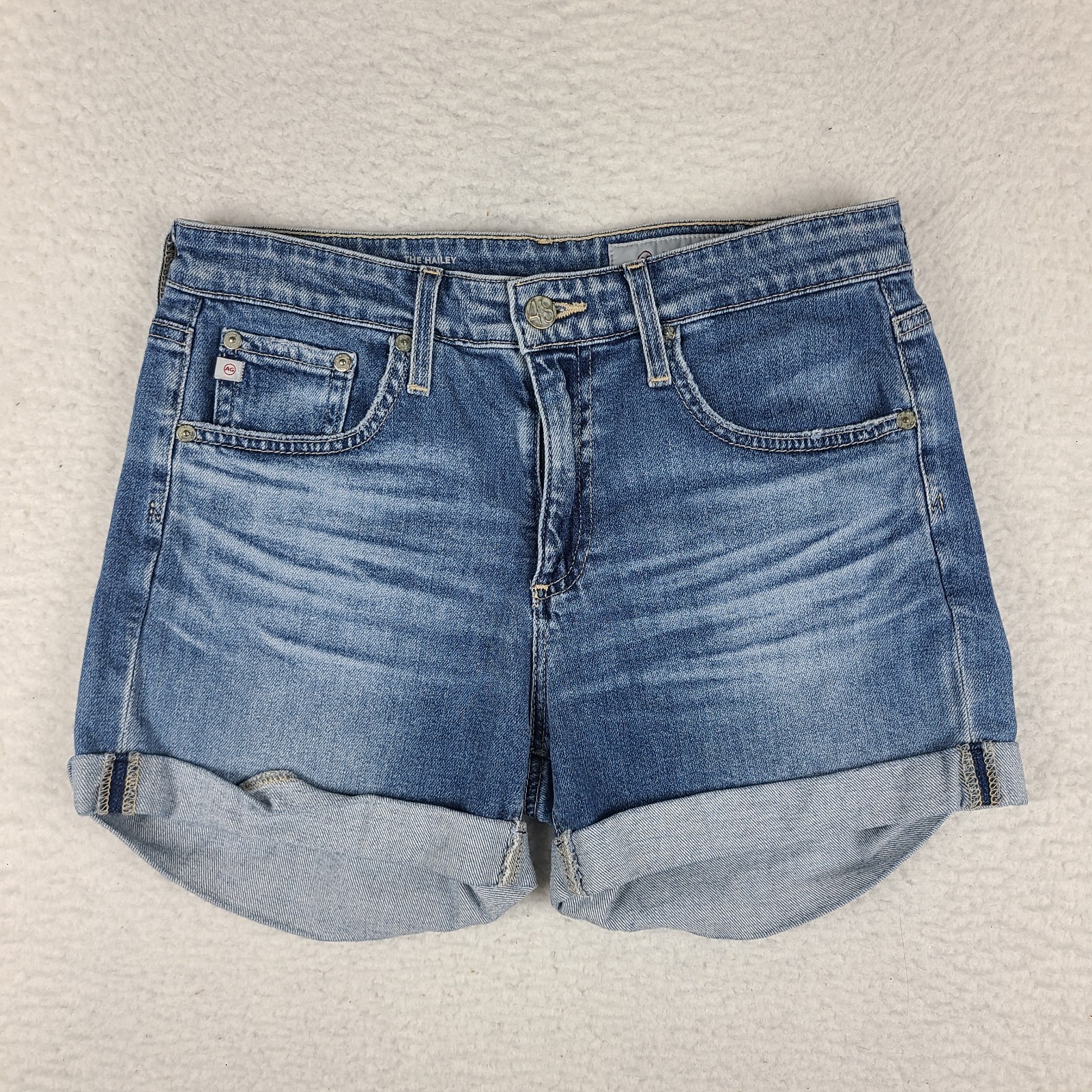 AG Adriano Goldschmied Jeans Shorts Womens 26 The Hailey Ex Boyfriend Roll Up 4"