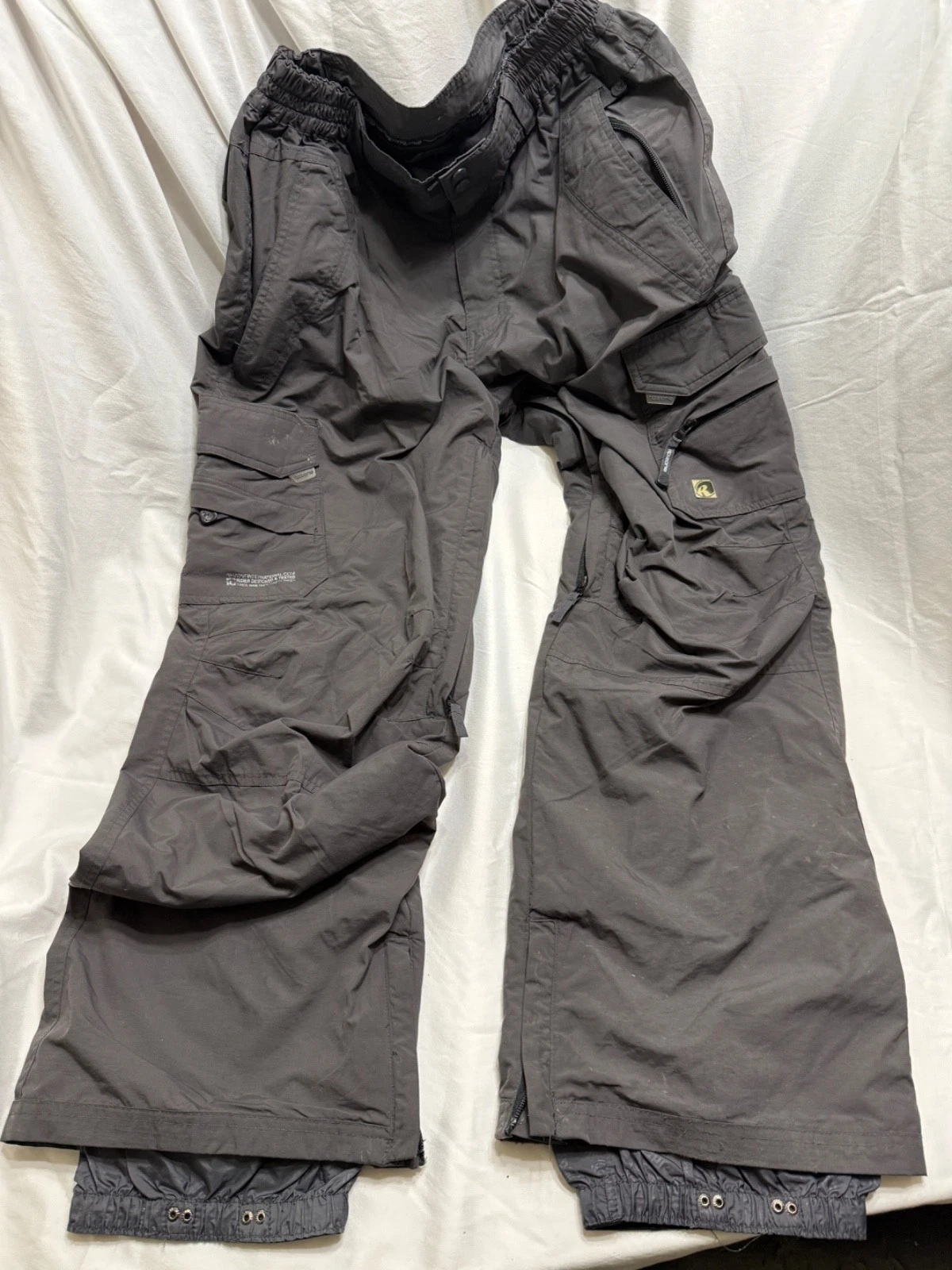 Ripzone Snowboard Ski Pants Gray Cargo Insulated Winter Snow Pants Mens